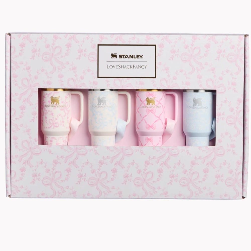 Price FIRM New Stanley x LoveShackFancy Holiday Quencher ProTour Ornament Set - Picture 2 of 7